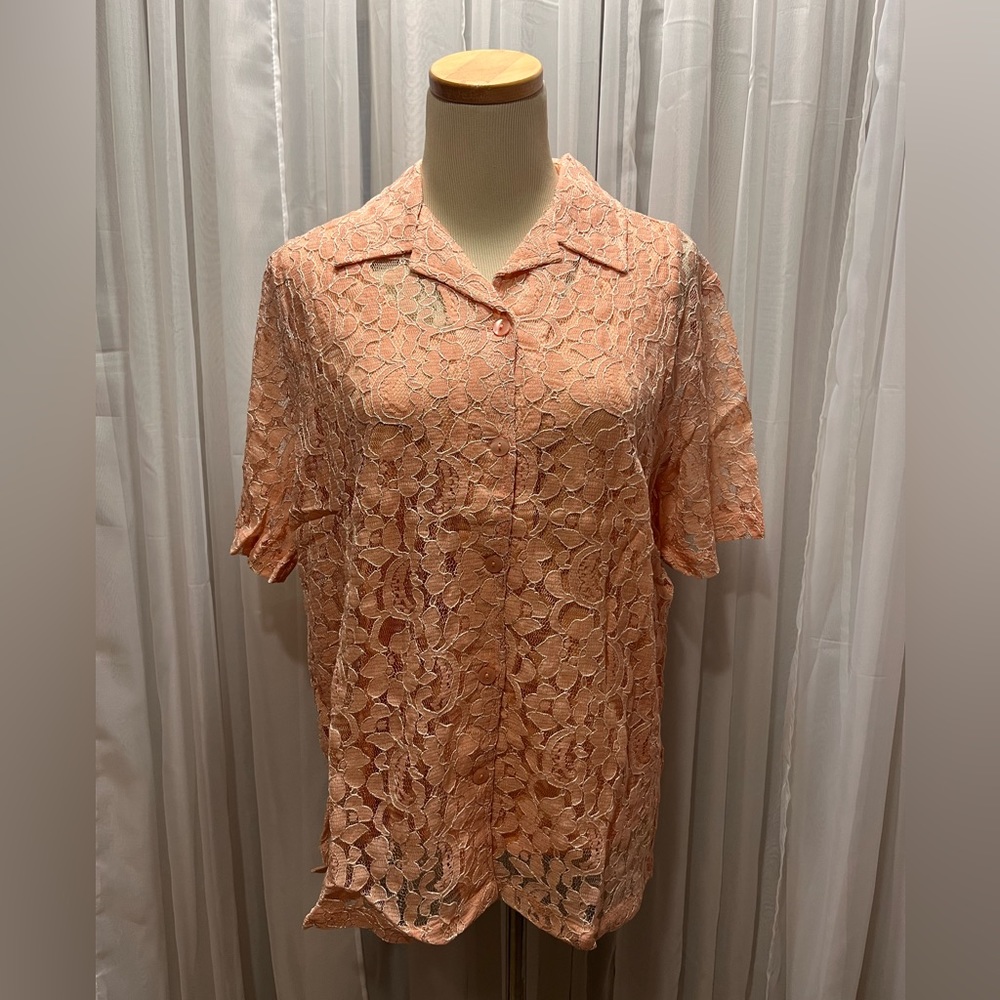 Vintage Lacy Collared Blouse by HABAND NWOT